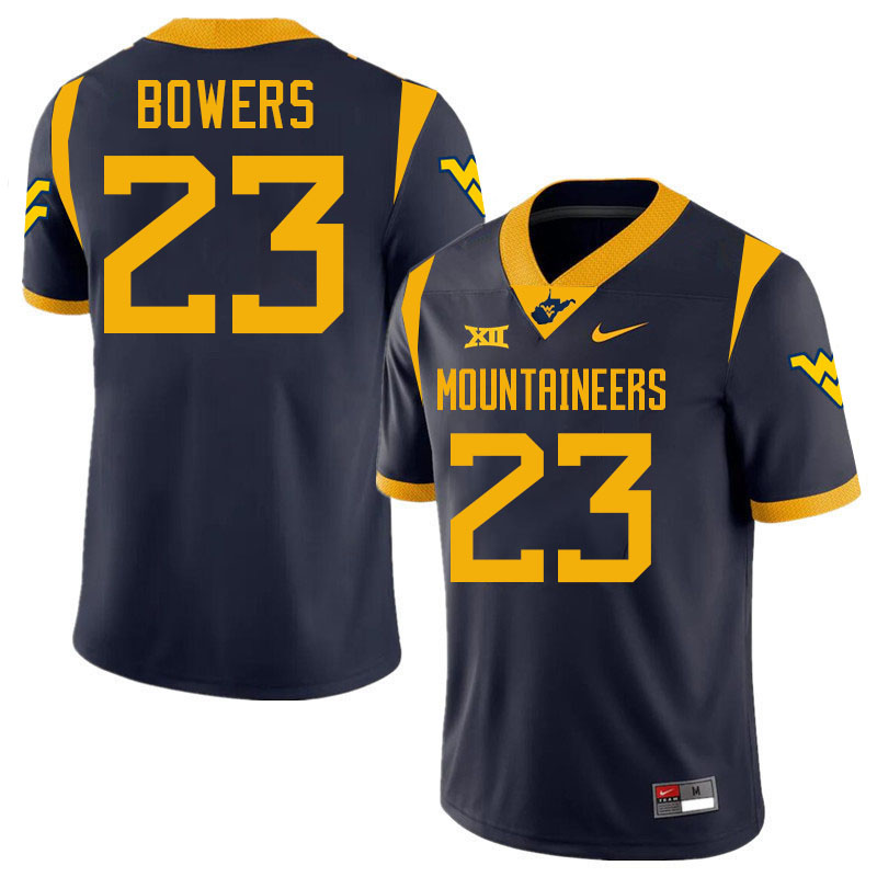 Cyncir Bowers WVU Jersey,West Virginia Mountaineers #23 Cyncir Bowers Jersey Youth College-Navy